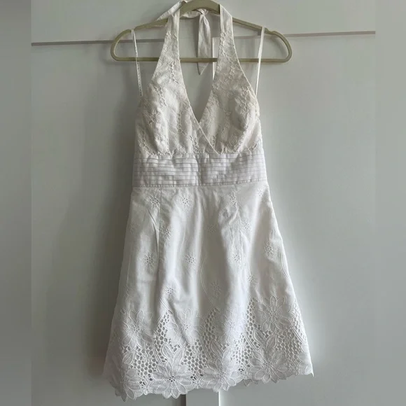 Lilly Pulitzer | Dresses | Lilly Pulitzer White Halter Eyelet Dress |  Poshmark